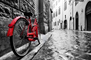 czerwony rower